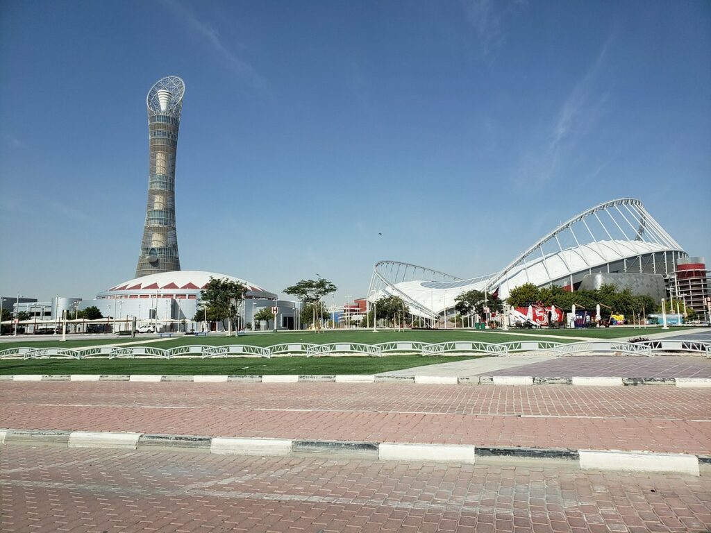 تعد حديقة أسباير أحد أشهر أماكن قطر.
