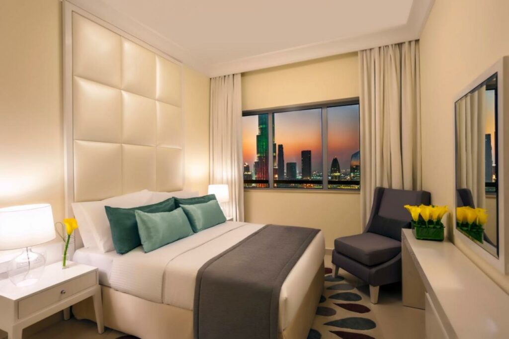 يعد داماك ميزون شارع دبي مول واحد من أفضل شقق فندقية بالقرب من برج خليفة.
